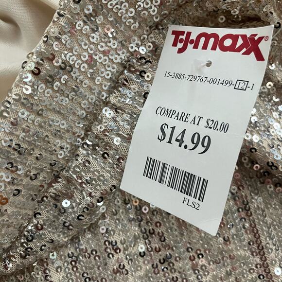 Sequin silver fitted mini skirt NWT glam going out night out party new year's - Picture 3 of 4